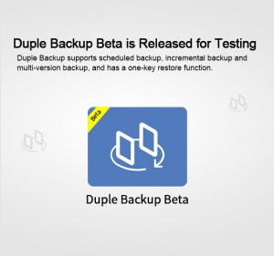 Duple Backup Beta is Released for Testing
