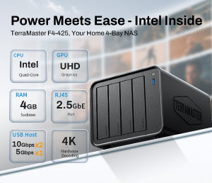TerraMaster Launches the F4-425 Four-Bay NAS: Opening a New Chapter in Home Storage Performance with Intel x86