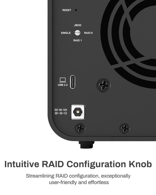 TERRAMASTER D2-320 USB RAIDエンクロージャ – USB 3.2 Gen 2 10Gbps Type C 2ベイRAIDストレージ RAID 0、1、シングル、JBOD(ディスクレス)をサポート
