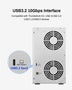 TERRAMASTER D6-320 外付けハードドライブエンクロージャ - USB 3.2 Gen2 10Gbps Type-C HDDストレージ ホットスワップ対応 プラグアンドプレイ (ディスクレス)