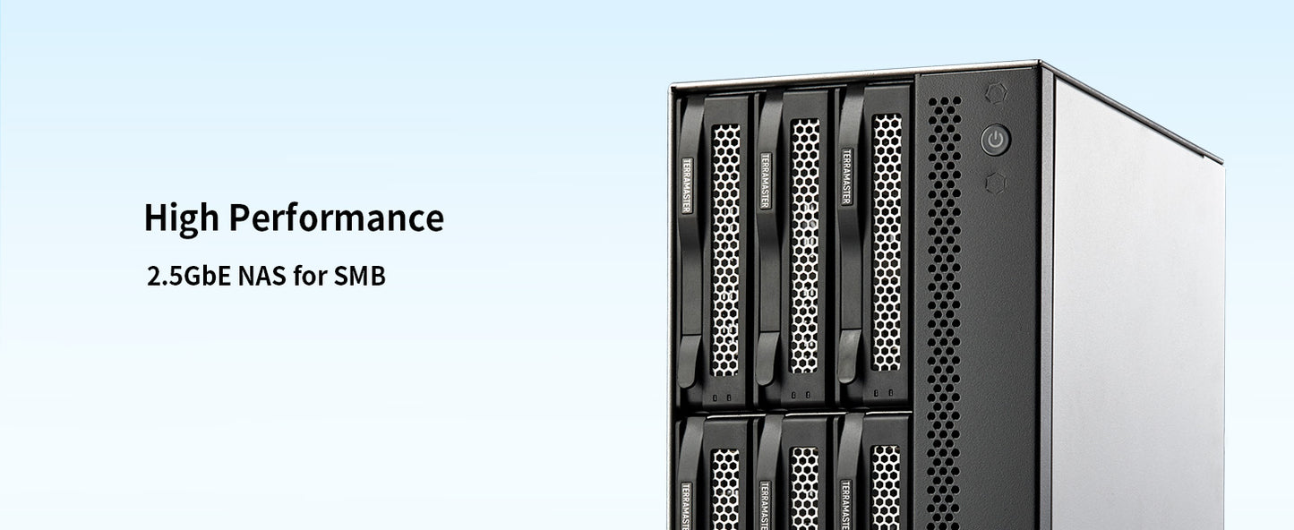 Almacenamiento NAS T9-423 de 9 bahías y 2,5 GbE
