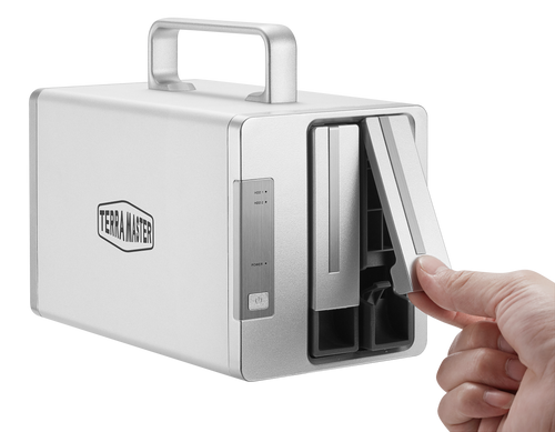 TERRAMASTER TD2 Thunderbolt 3 プロフェッショナルグレード 2ベイ外付けハードドライブエンクロージャ RAID 0/RAID1/JBOD ハードディスク RAID ストレージ (ディスクレス)