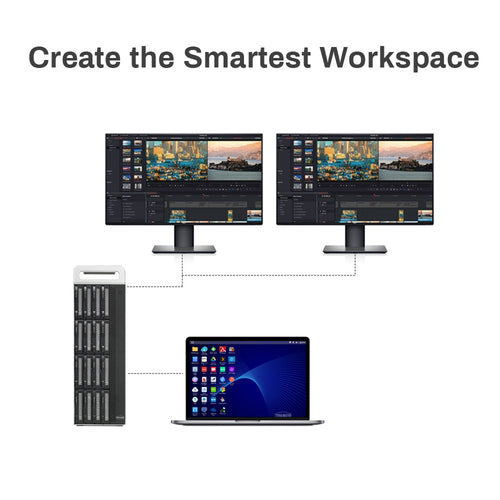 TERRAMASTER D16 Thunderbolt 3 (D16-331) 最もコンパクトなプロフェッショナルグレードの16ベイタワー型 Thunderbolt3 ハードウェア RAID エンクロージャ、RAID 0/1/5/6/10/50 外付けハードドライブ RAID ストレージ (ディスクレス) をサポート