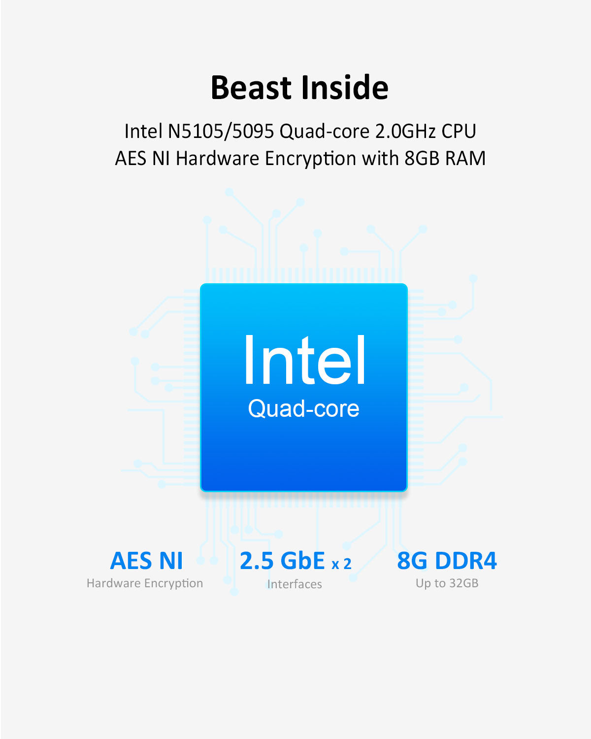 Almacenamiento NAS T9-423 de 9 bahías y 2,5 GbE
