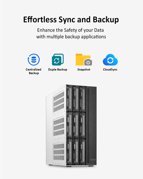 Almacenamiento NAS T9-423 de 9 bahías y 2,5 GbE