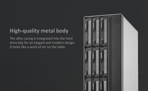 Almacenamiento NAS T9-423 de 9 bahías y 2,5 GbE