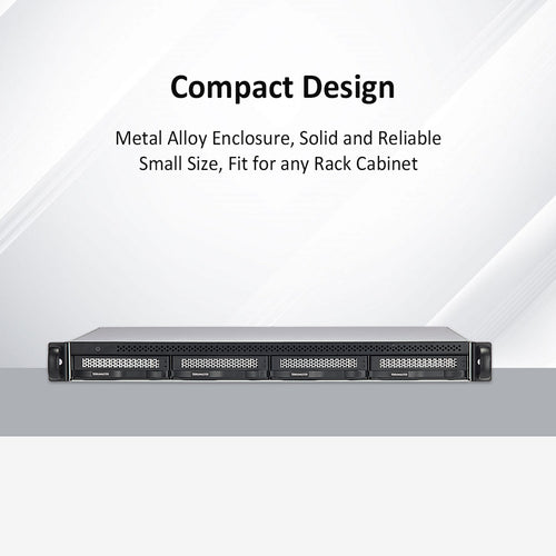 TerraMaster U4-423 4-х отсековый укороченный стоечный NAS 2.GbE
