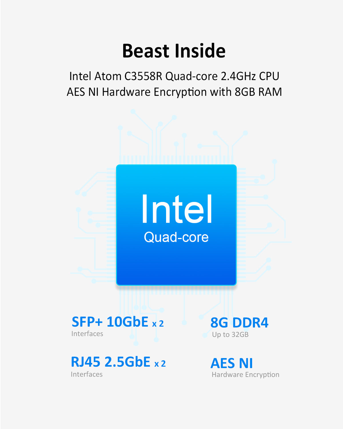 T9-450 9Bay 10Gb Dual 2,5GbE Ports NAS-Speicher