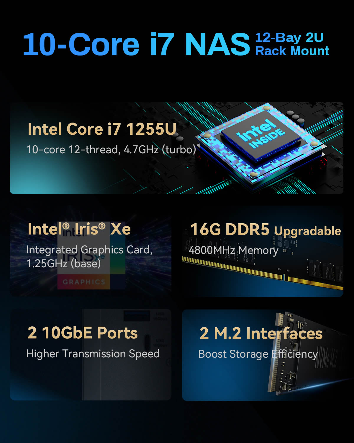 U12-500 Plus 12-Bay NAS