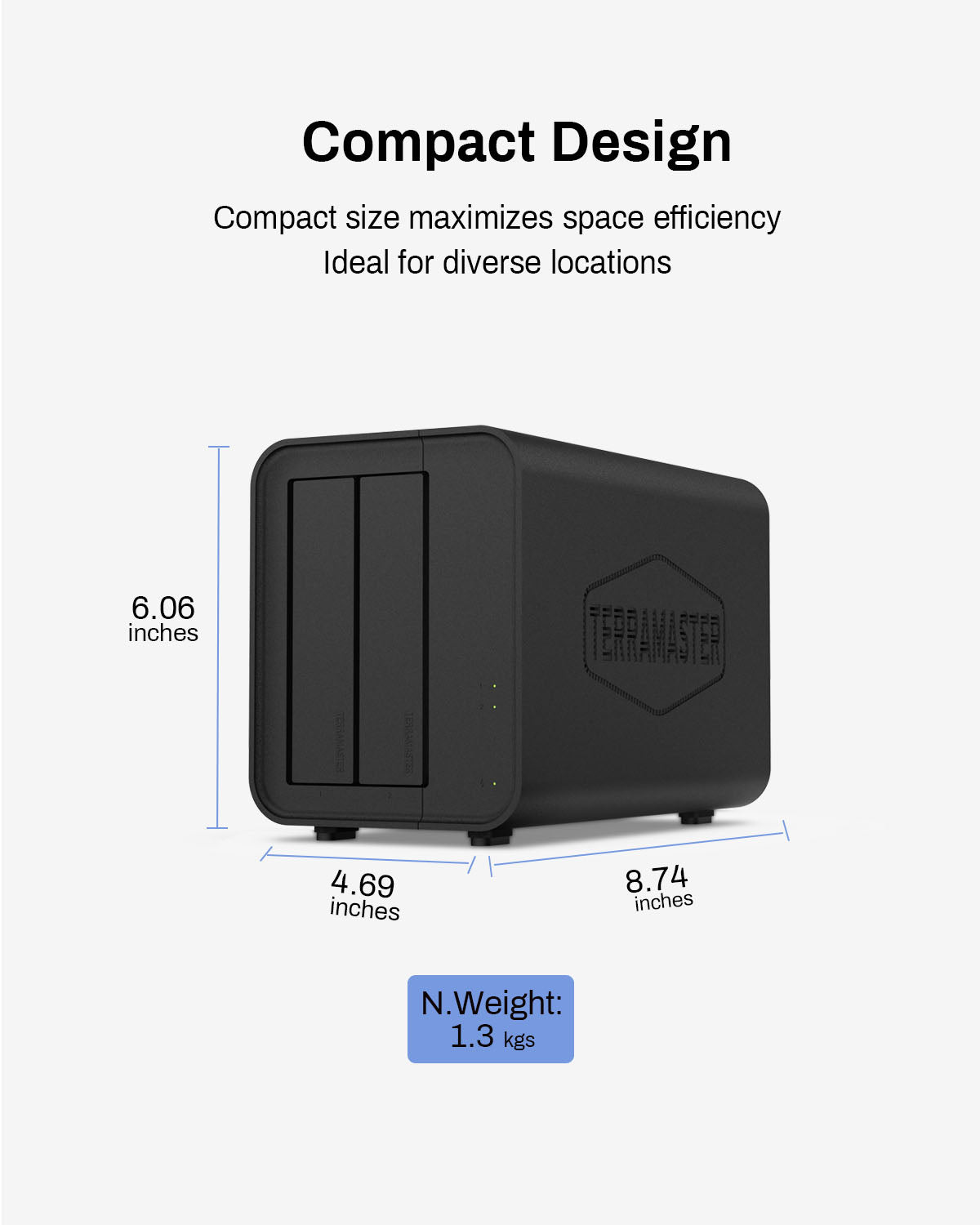 TERRAMASTER D2-320 USB RAID Enclosure, 10Gbps RAID Storage