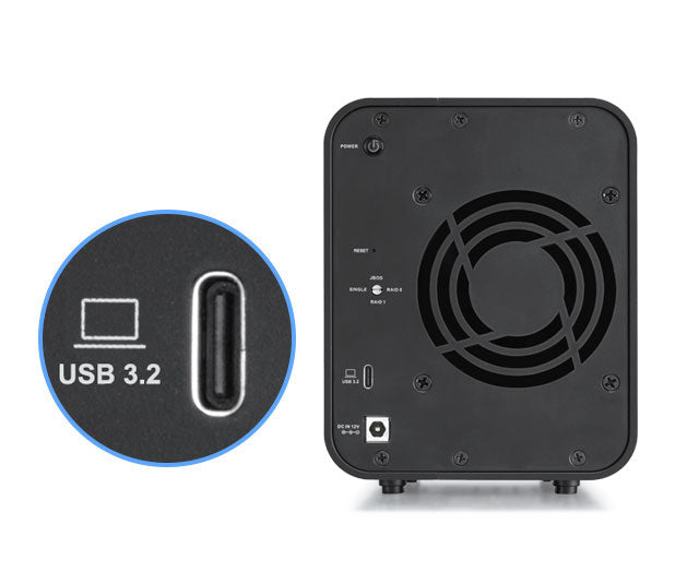 TERRAMASTER D2-320 USB RAID Enclosure, 10Gbps RAID Storage