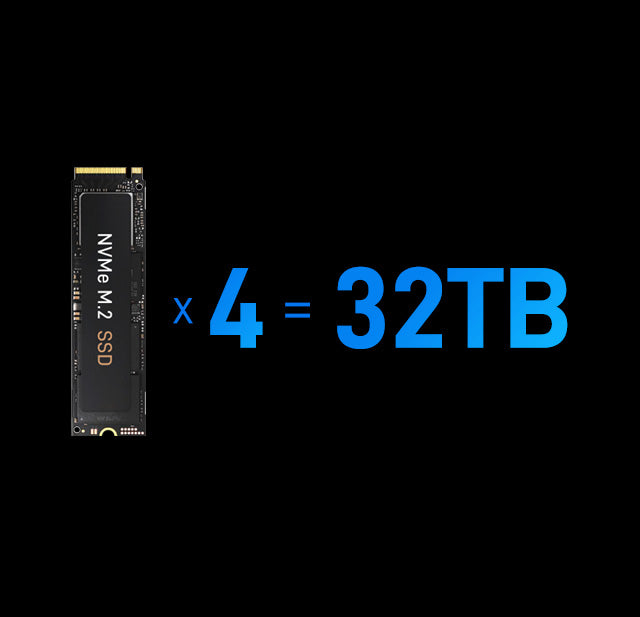 TerraMaster D4 SSD 4-Bay 32TB USB 4 NVMe Enclosure – TerraMaster