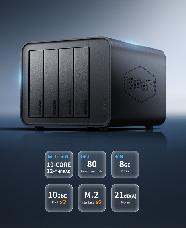 外付けハードディスク・ドライブ TERRAMASTER F4-424 Max NAS TERRAMASTER F4-424 Pro 4-Bay NAS Peak Performance for Business