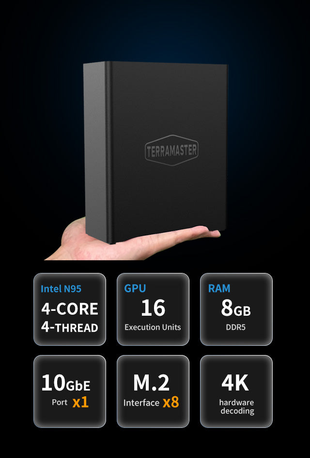Terramaster F8 SSD 10GbE Port NAS Storage – TerraMaster Official Store
