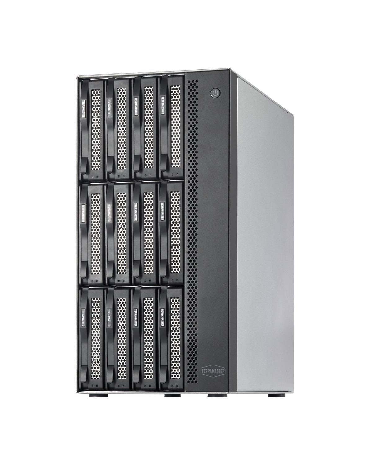TERRAMASTER T12-450 12ベイ 10Gb NASストレージ - IntelクアッドコアCPU、8GB DDR4、デュアルSFP+ 10GbEインターフェース、デュアル2.5GbEポート、NASサーバー（ディスクレス） 