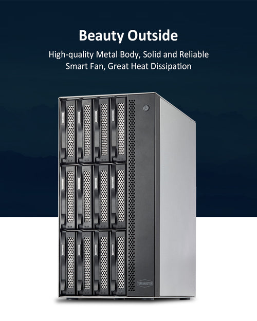 T12-450 12 bahías, 10 Gb, doble SFP+, interfaces 10 GbE y doble puerto 2,5 GbE, almacenamiento NAS