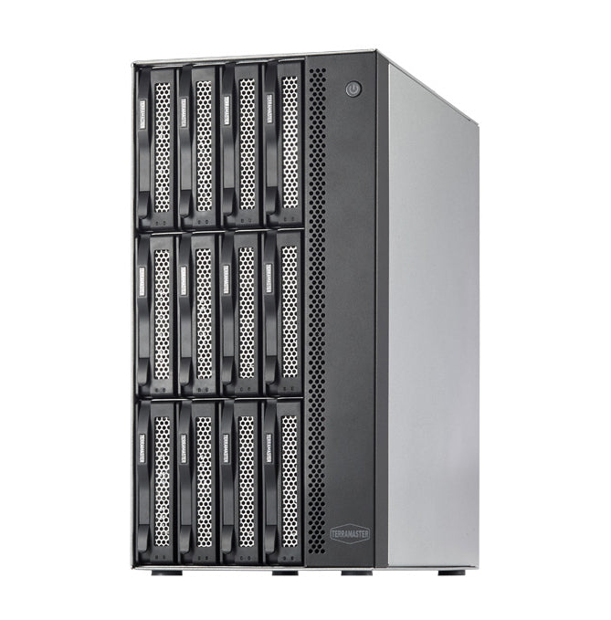 TERRAMASTER T12-500 Pro NASストレージ - 12ベイ Core i7 1255U 10コア 12スレッド CPU、16GB DDR5 RAM、デュアル10GbEポート、ネットワーク接続ストレージ、ビジネス向けピークパフォーマンス (ディスクレス)