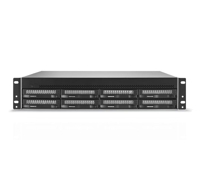 NAS U8-450 à 8 baies et faible profondeur, montage en rack
