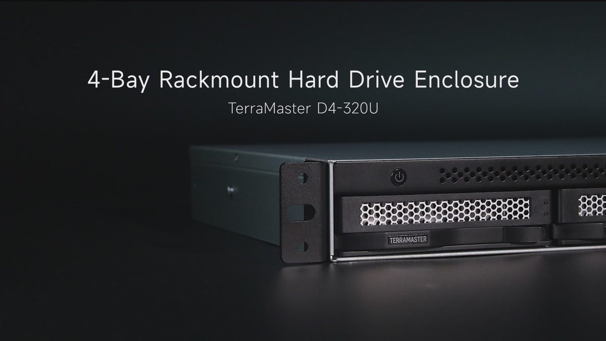 TERRAMASTER D4-320U 4-Bay Rack-Mounted External Hard Drive Enclosure ...