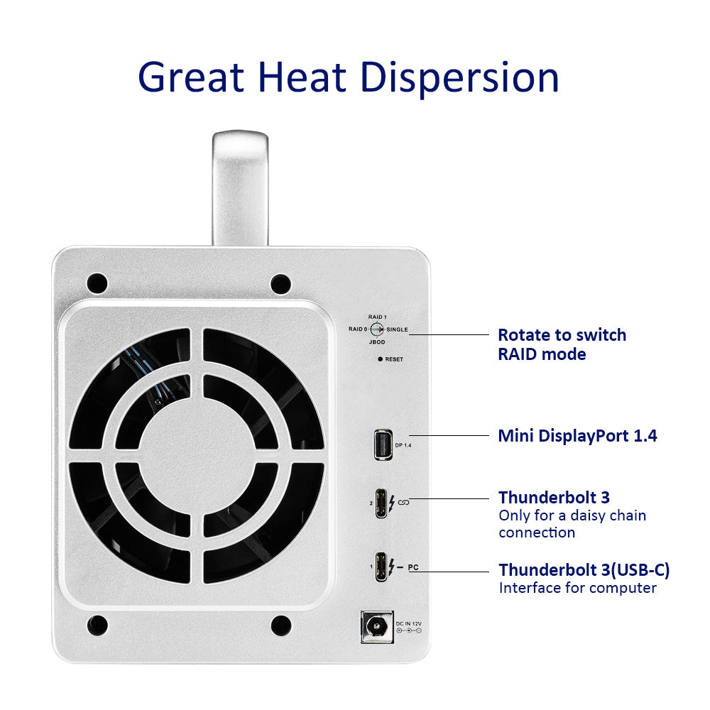 16TB付 TerraMaster TD2 Thunderbolt3 RAID TERRAMASTER TD2 Thunderbolt 3 2-Bay External Hard Drive Enclosure